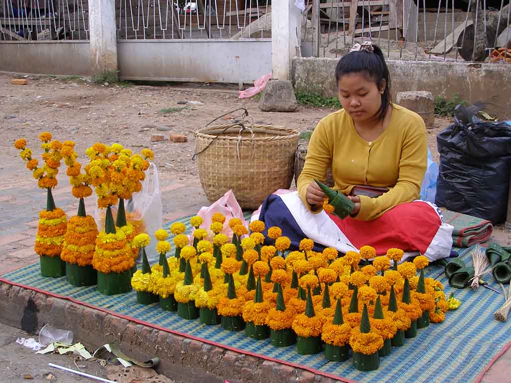 588 - Mercato dei fiori - Laos