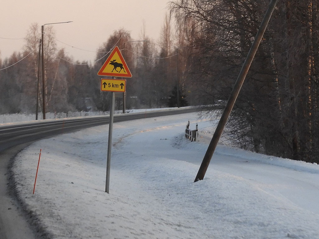 Cartello stradale in Lapponia - Finlandia