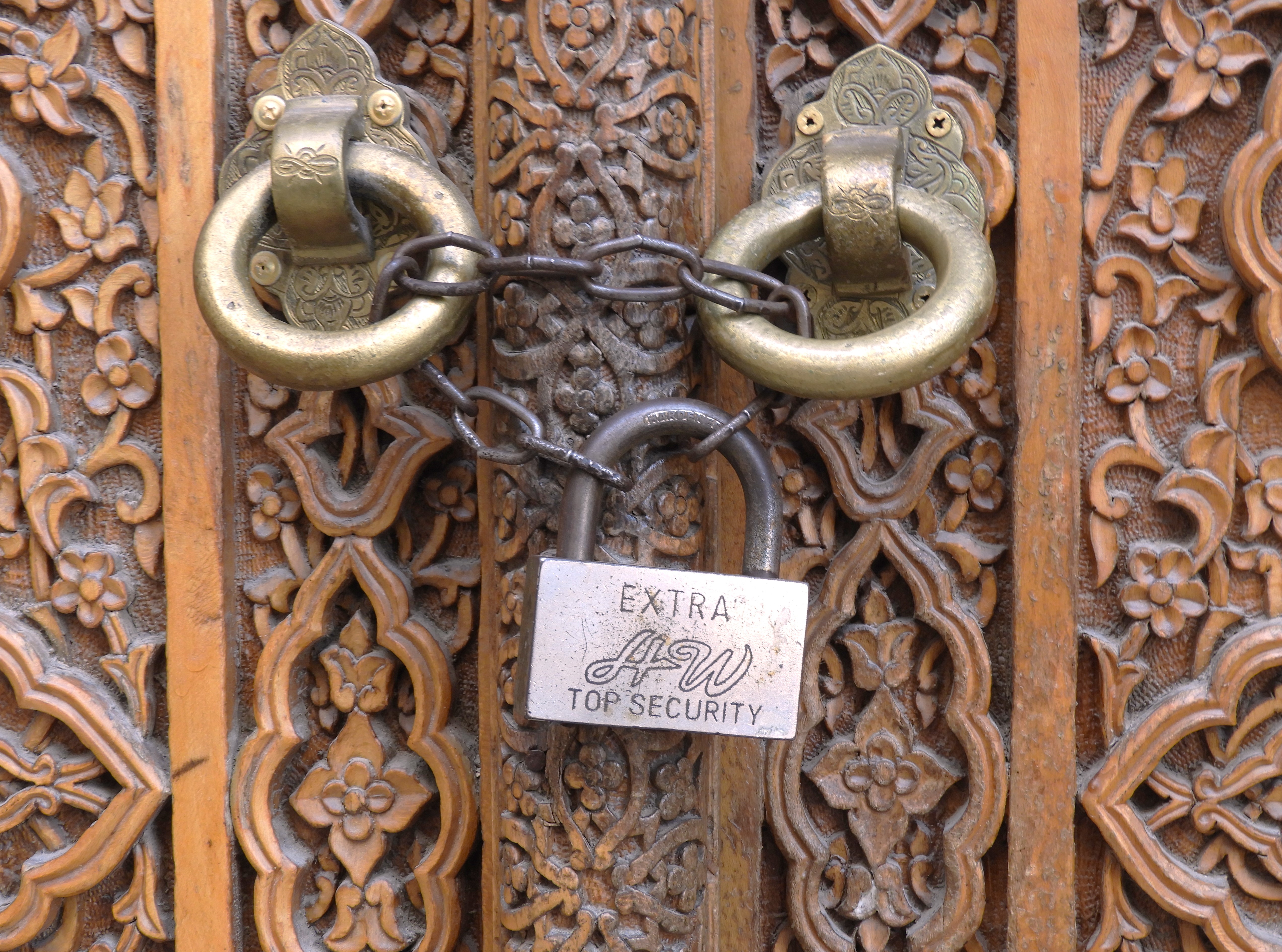 1254 - Porta e serratura di sicurezza d'epoca a Samarcanda - Uzbekistan