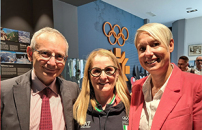 La medaglia dâoro Paola Magoni in Bosnia Erzegovina: Sarajevo passa la fiamma olimpica a Milano e Cortina