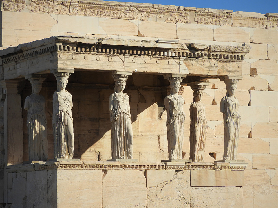 1072 - Loggia delle Cariatidi nel Partenone di Atene - Grecia 