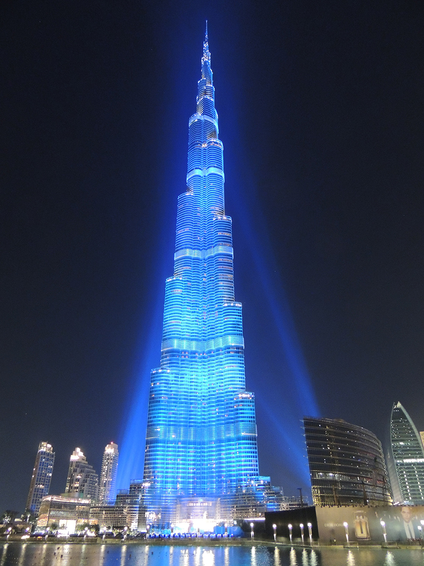 1043 - Grattacielo Burj Khalifa by night a Dubai - Emirati Arabi Uniti