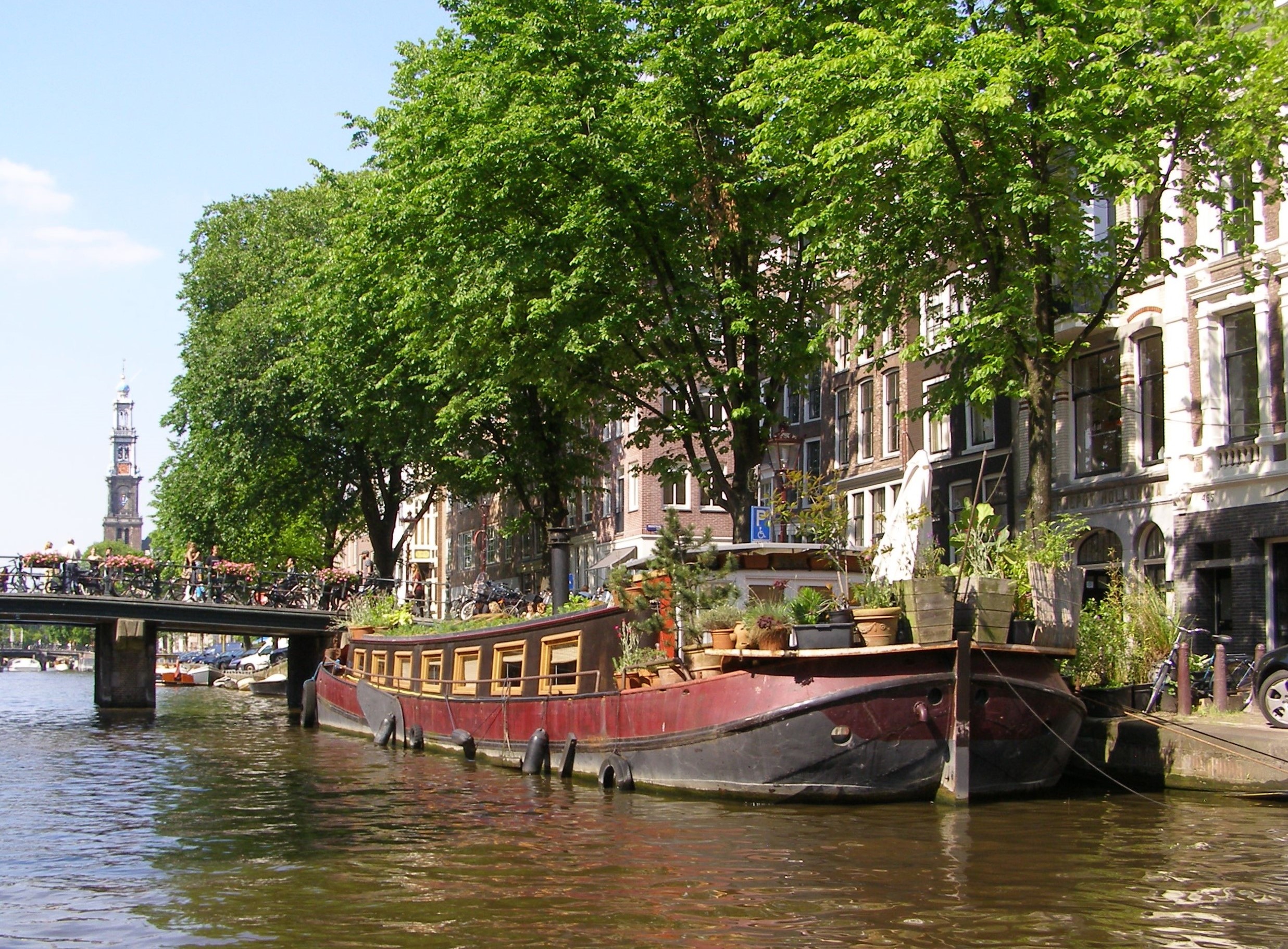 Houseboat lungo i canali di Amsterdam - Olanda