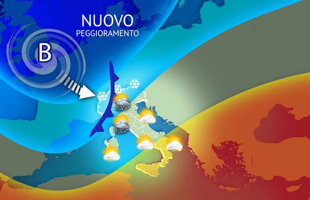 METEO, DA LUNEDI'<br> ANCORA PERTURBAZIONI