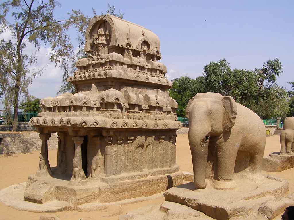 843 - Mahabalipuram templi di Pancha Rathas
