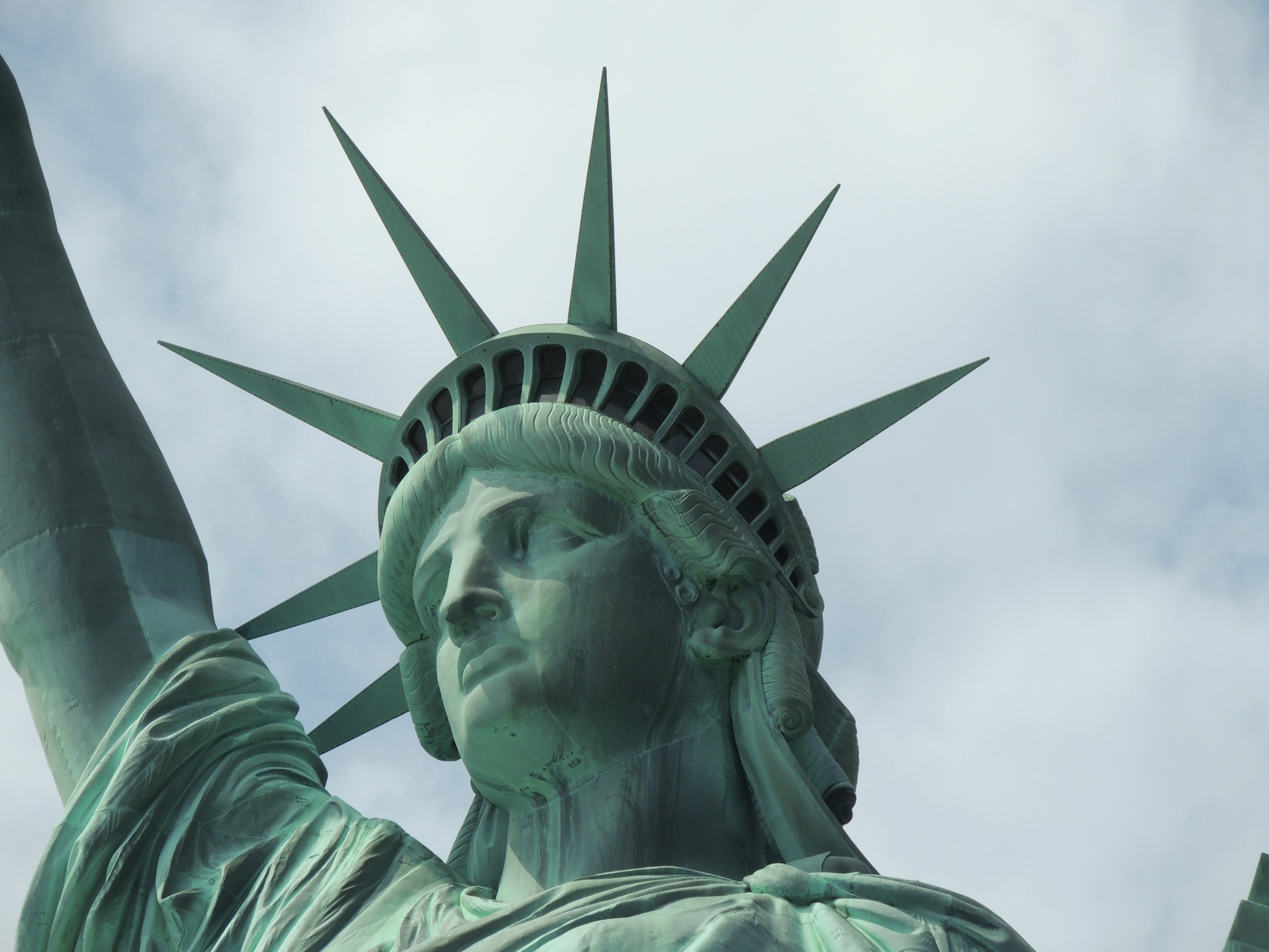 Particolare della Statua della LibertÃ  a New York - USA