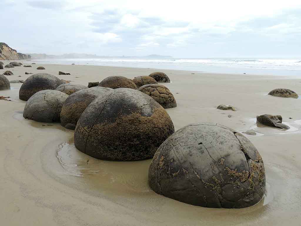 862 - Le strane rocce rotonde di Moeraki - Nuova Zelanda