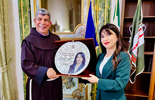 Umbria and the Holy Land: President Proietti welcomes Father Ibrahim Faltas at Donini Palace